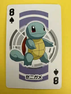 Squirtle Pokemon Playing Poker Card Black Pokeball Nintendo Japanese F/S - Image 2