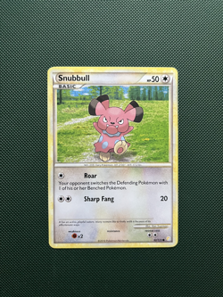 Pokemon TCG Snubbull 82/123 HeartGold SoulSilver Regular Common MP Condition - Image 1