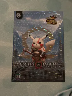 God Of War (Pikachu) #E16 - Silver Holo Box Hit Electric Pikachu Cosplay Pokemon - Image 1