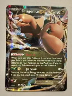 Dragonite EX 74/111 Ultra Rare XY - Furious Fists Pokemon - Image 1