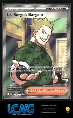 Pokemon TCG ME01: Mega Evolution #170/132 Lt. Surge's Bargain C4S - Image 1