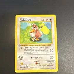 Pokemon TCG Farfetch'd 1st Edition Shadowless Base Set - Image 1