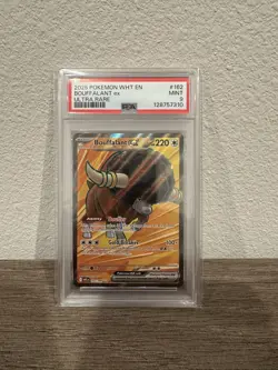 2025 POKEMON WHT EN-WHITE FLARE ULTRA RARE #162 BOUFFALANT EX PSA 9 - Image 1