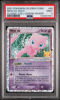 2021 POKEMON CELEBRATIONS CLASSIC COLL #88 MEW EX-HOLO PSA 9 - Image 1
