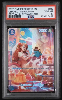 2025 ONE PIECE ST12-012 CHARLOTTE PUDDING SPECIAL ALTERNATE ART PSA 10 - Image 1
