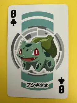 Bulbasaur Pokemon Playing Poker Card Black Pokeball Nintendo Japanese F/S - Image 2