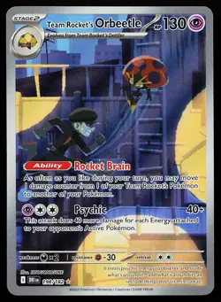 Team Rocket's Orbeetle 198/182 Illustration Rare Destined Rivals Pokemon Card - Image 1