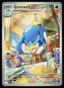 Quaxwell 207/193 Holo Illustration Rare Paldea Evolved Pokemon Card - Image 1