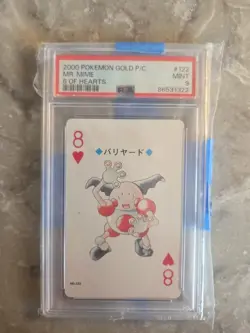 2000 POKEMON GOLD VERSION PLAYING CARDS 8 OF HEARTS #122 MR. MIME PSA 9 - Image 1