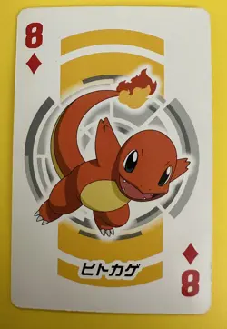 Charmander Pokemon Playing Poker Card Black Pokeball Nintendo Japanese F/S - Image 1