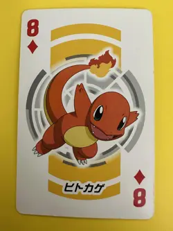 Charmander Pokemon Playing Poker Card Black Pokeball Nintendo Japanese F/S - Image 2