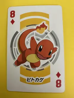 Charmander Pokemon Playing Poker Card Black Pokeball Nintendo Japanese F/S - Image 3