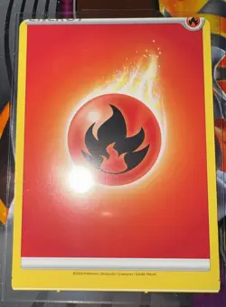 Pokemon Fire Energy Miscut Error Card - Image 1