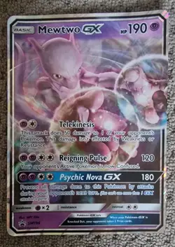 Pokemon Card Mewtwo GX SM196 Ultra Rare Black Star Promo Jumbo - Image 3