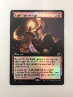Light Up the Night Foil Extended Borderless MTG Magic Card NM Mint Midnight MID - Image 1