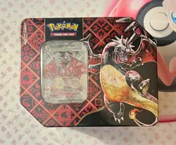 Paldean Fates Charizard ex 5-Pack Large Tin – Factory Sealed | Pokemon TCG - Image 1