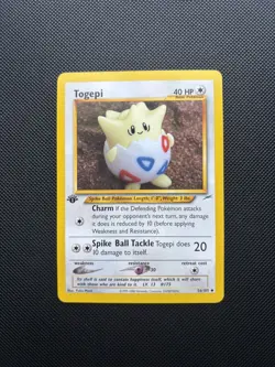 Pokemon Card Neo Destiny 1st Edition Togepi & EX Dragon Frontiers Togetic Holo - Image 1