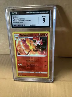Braixen - 026/195 Silver Tempest Reverse Holo Pokemon - NM/MINT9 - Image 1