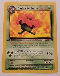 Pokemon TCG Dark Vileplume 30/82 Team Rocket Regular 1st Edition - Image 1