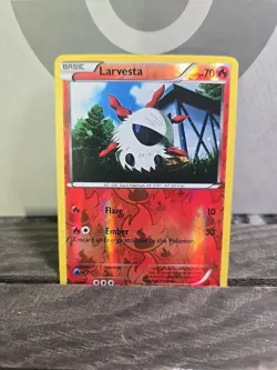 Larvesta 12/101 Plasma Blast Reverse Holo Pokemon TCG NM - Image 1