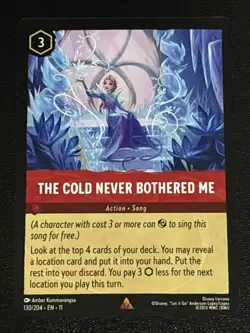Disney Lorcana Winterspell The Cold Never Bothered Me 130/204 NM Rare - Image 1