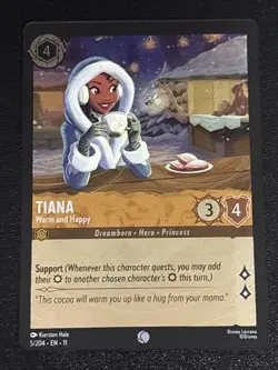 Disney Lorcana Winterspell Tiana - Warm and Happy Cold Foil 5/204 NM - Image 1