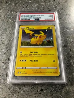 Pokemon TCG Cards Pikachu SWSH039 Holo Promo PSA 9 MINT - Image 1