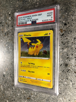 Pokemon TCG Cards Pikachu SWSH039 Holo Promo PSA 9 MINT - Image 4