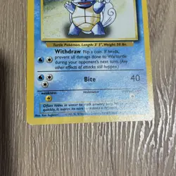 Pokemon Wartortle Trading Card # 42/102 Collectible Card - Image 4