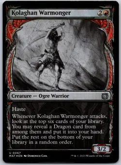 Kolaghan Warmonger (Showcase) Foil U March of the Machine: The Aftermath 67 NM - Image 1