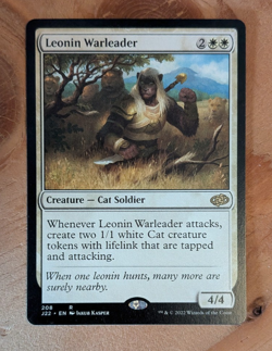 MTG Leonin Warleader, Jumpstart 2022 NM - Image 1