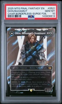 PSA 10 MTG Final Fantasy DION, BAHAMUT’S DOMINANT * Character Surge Foil * 0521 - Image 2