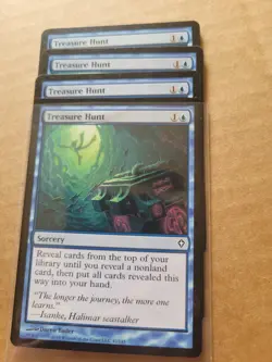 4x Magic the Gathering MTG Treasure Hunt (42) Worldwake Common LP Playset x 4 - Image 1