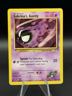 Sabrina’s Gastly 93/132 Pokemon Gym Heroes Unlimited Common MP - Image 1