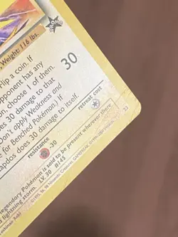 Zapdos 23 promo Vintage WOTC Black Star Promo (1999) Pokemon the Movie 2000 - MP - Image 3
