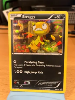 Pokemon TCG Scraggy (Cracked Ice Holo, BW25) - Black and White Promos – MP - Image 1