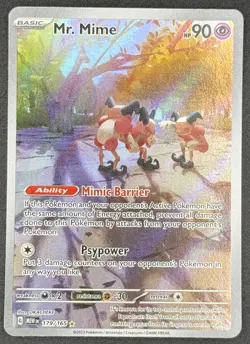 Mr. Mime 179/165 Pokemon TCG SV: Scarlet & Violet 151 Illustration Rare NM - Image 1
