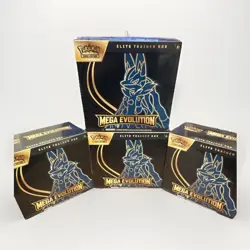 LOT OF 4 Pokemon Mega Evolution Lucario Elite Trainer Box ETB SEALED - Image 1