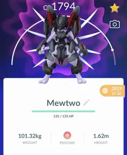 Pokemon Go PTC Acc, Guaranteed Lucky Armor Mewtwo - Image 1