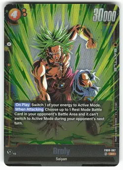 Broly FB08-087 SR Fusion World Dragon Ball Super Card - Image 1
