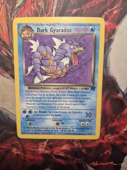 Dark Gyarados 25/82 Non Holo Rare Team Rocket Pokemon Card MP/HP - Image 1