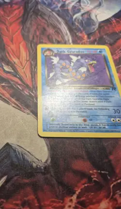Dark Gyarados 25/82 Non Holo Rare Team Rocket Pokemon Card MP/HP - Image 3