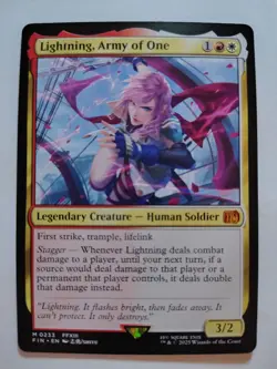 Lightning, Army of One Regular Mythic: Final Fantasy MTG (NM) - Image 1