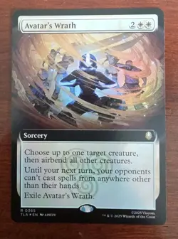 MTG Avatar's Wrath (Extended Art) #365 - Avatar: The Last Airbender Foil Rare - Image 1