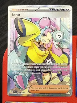 Pokemon TCG 4 Card Lot Trainer Supporter Full Art Holo Korean Iono Gardenia NM+ - Image 2