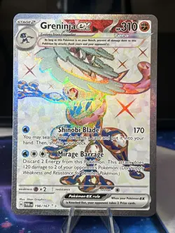 Pokemon TCG Greninja ex 198/167 Twilight Masquerade Full Art Ultra Rare NM+ - Image 1