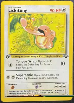 Pokemon TCG Lickitung 38/64 Jungle Set First Edition Uncommon Vintage - Image 1