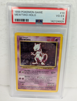 1999 Pokemon Game #10 Mewtwo-Holo PSA 4 - Image 1
