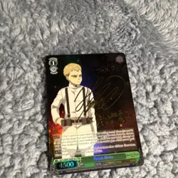 Bushiroad Weiss Schwarz Attack on Titan SSP Foil Autographed Falco Grice Card - Image 1