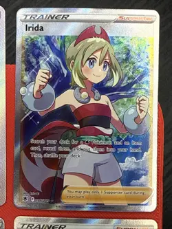 Pokemon TCG 4 Card Lot Trainer Supporter Full Art Holo Waifu Irida Acerola NM - Image 3